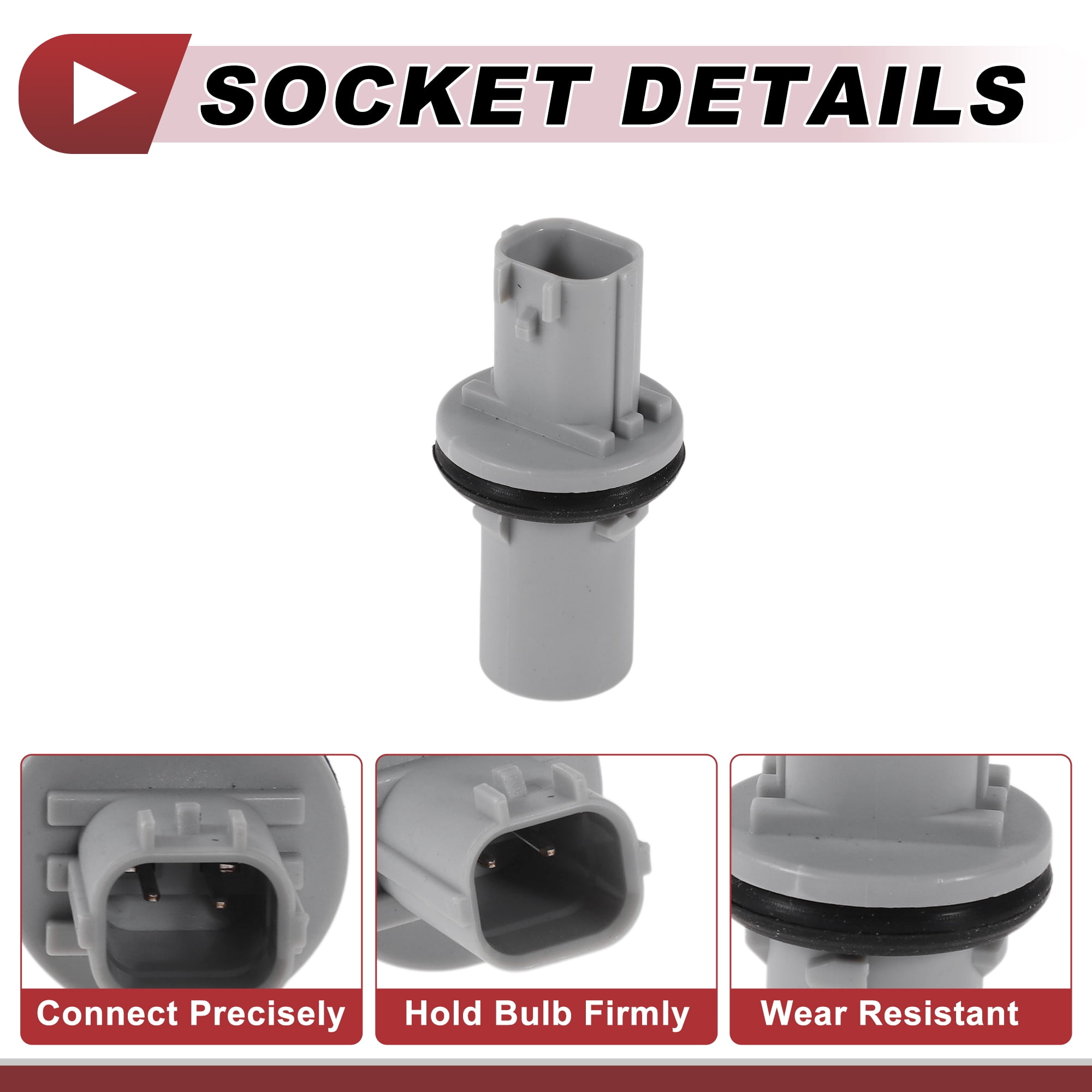 Unique Bargains 2 Pcs Side Marker Socket for Honda Accord 2008-2012 Bulb Connector
