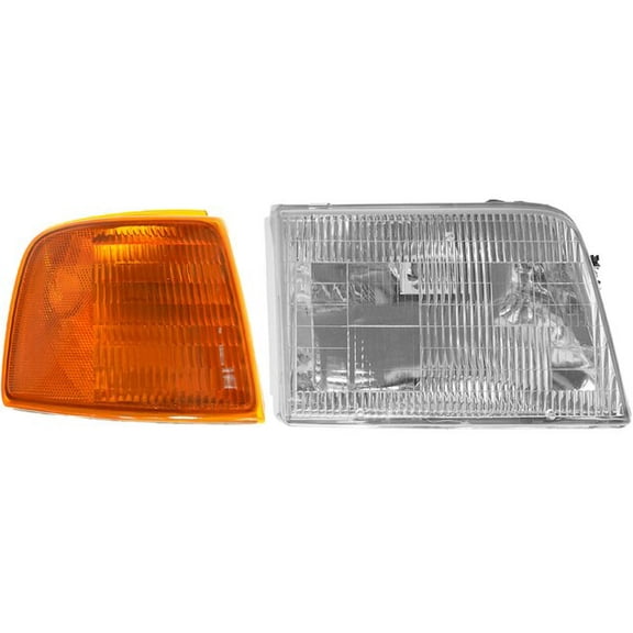 Headlight Assembly and Parking Light Kit 2 Piece - Compatible with 1993 - 1997 Ford Ranger 1994 1995 1996