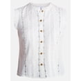 thumbnail image 6 of Time and Tru Women's Lace Inset Sleeveless Cotton Top, Sizes XS-XXXL, 6 of 6