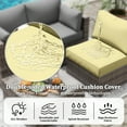 thumbnail image 4 of Kimunuk 8 Pcs Outdoor Cushion Covers for Patio Furniture, Washable Outdoor Cushion Slipcovers Replacement with Zipper for 3 Seat Rattan Sofa, Light Yellow, 4 of 7