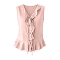 thumbnail image 4 of Tank Top for Women Sleeveless V Neck Button Front Blouse with Relaxed Shape for Work And Weekend Outfits Women's Tanks, 4 of 4