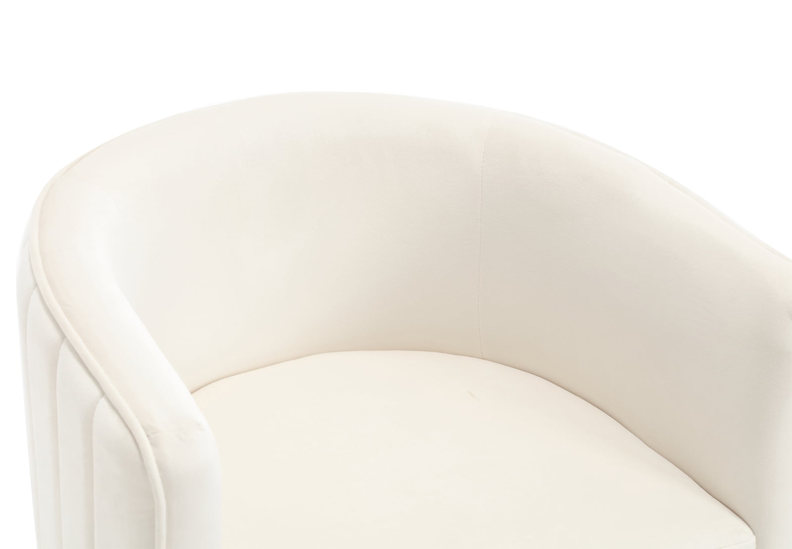 Dayalane Modern Barrel Dining Chairs Set of 2, Velvet Upholstered Kitchen and Dining Room Side Chairs, Comfy Armchair with Metal Frame for Living Room Bedroom Cafe, White