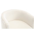 thumbnail image 6 of Dayalane Modern Barrel Dining Chairs Set of 2, Velvet Upholstered Kitchen and Dining Room Side Chairs, Comfy Armchair with Metal Frame for Living Room Bedroom Cafe, White, 6 of 9