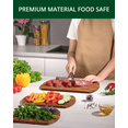 thumbnail image 6 of Royal Craft Wood Cutting Board Set for Kitchen, Wooden Cutting Boards for Meat & Vegetables, Carbonized Bamboo, 6 of 8