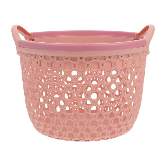 RENACLIPY Pink Breathable Woven Storage Baskets 1Pack Closet Organizer