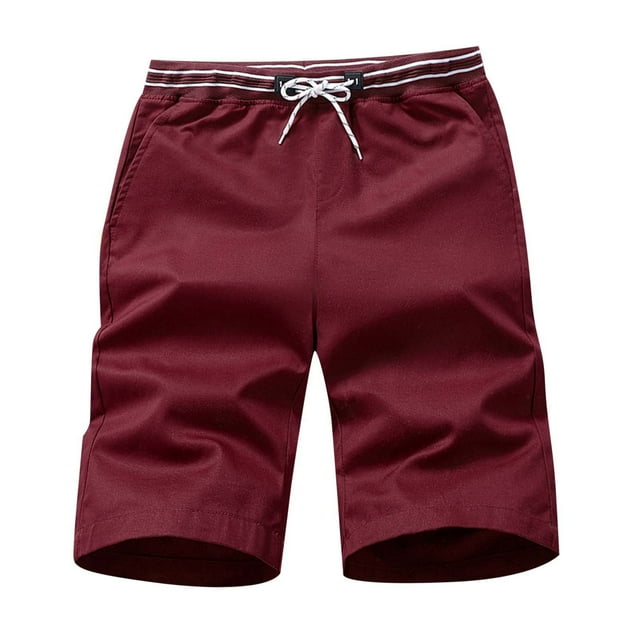 Pantalones cortos de algodón para hombre, pantalones cortos informales de verano, color liso, L-XXXXXL