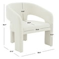 thumbnail image 5 of SAFAVIEH Couture Roseanna Modern Velvet Solid Accent Chair, Ivory, 5 of 5