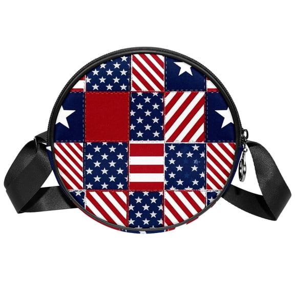 ERJLKXP Independence Day Usa Flag Small Crossbody Bags for Women,Casual Travel Sling Bag,Over the Shoulder Cross Body Purses