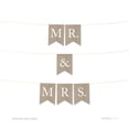 Mr. & Mrs. Burlap Wedding Pennant Party Banner - Walmart.com