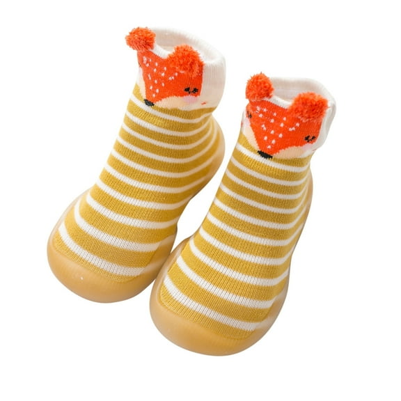 Baby Cotton Sock Shoes Non Floor Slipper Soft Sole Sneakers Boys Girls Walking Socks Shoes for 12-18 Months