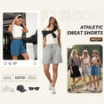 thumbnail image 2 of SWQZVT Women's Sweat Shorts with Pockets, Elastic Drawstring Waist Casual Athletic Lounge Running Shorts, 2 of 9
