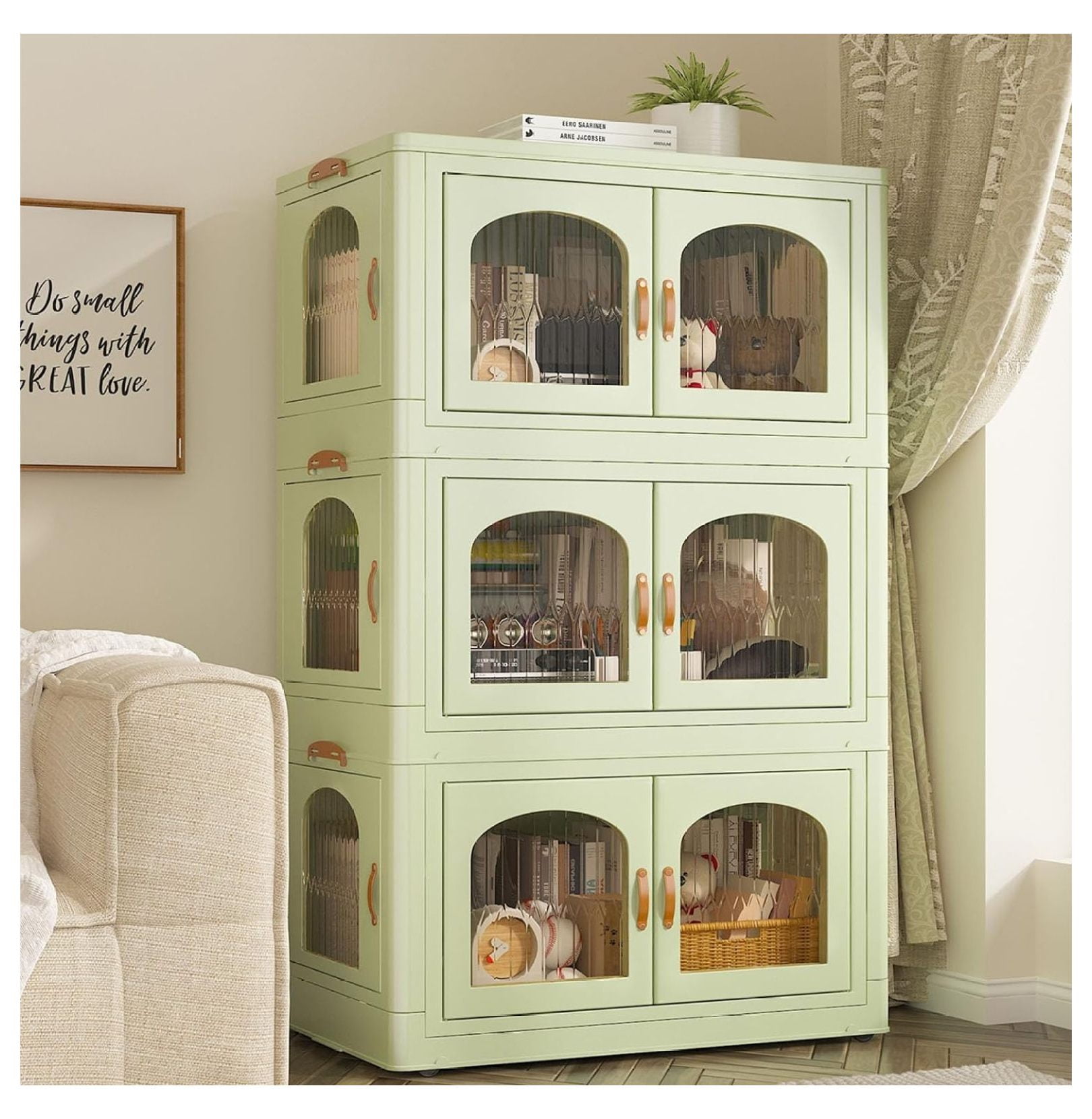 Akro-Mils Aufbewahrungsbehälter - 12 Stück Stapelbare Kunststoff-Boxen Blau