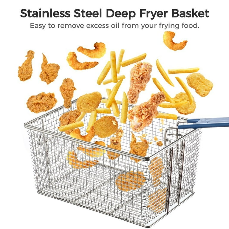 Baskets Frying 2 Deep Fryer Commercial Heavy Duty Stainless Steel Wire –  Kitchen & Restaurant Supplies