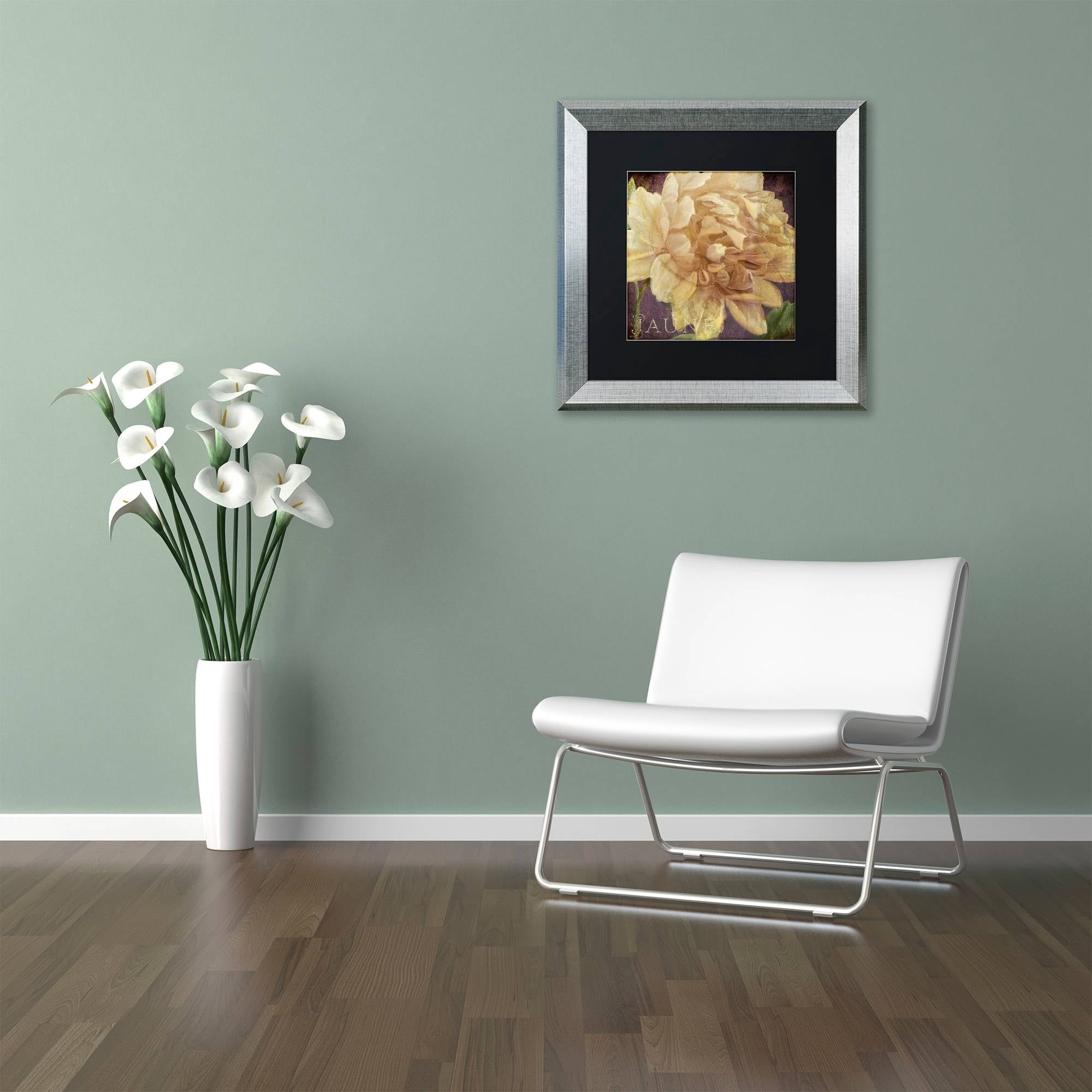 Trademark Fine Art "Jaune" Canvas Art by Color Bakery Black Matte, Silver Frame