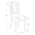 thumbnail image 4 of East West Furniture Norfolk 5-piece Traditional Wood Dining Set in Black, 4 of 7