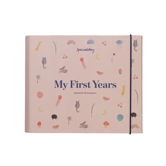 Livre de souvenirs Specialday « Mes premières années de bébé » | Journal de souvenirs de la grossesse à 7 ans | Livre de bébé à anneaux extensibles avec pochettes | Album de souvenirs en papier FSC de