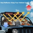thumbnail image 4 of Uorisanigo Car Windshield Sun Shade Compatible with Rubicon Sahara TJ JK JKU 2 & 4 Door Accessories, Foldable Funny Hippie Frog Print Window Sunshade Front Window Shield Block UV Rays and Heat, 4 of 7