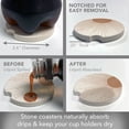thumbnail image 3 of Thirstystone "Mocha Sunrise" Single Absorbent Stone Car Coaster, 3 of 6
