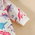 thumbnail image 5 of Okbabeha Baby Dinosaur Clothes Outfits Stuff Boy Girl Long Sleeve Hoodie Dinosaur Onesie Hooded Romper Zipper Jumpsuit Fall, 5 of 7