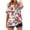 Style 2, variant on GERsome Womens Button V Neck T Shirts Rolled Short Sleeve Loose Fit Casual Summer Floral Tee Shirts, Sizes S-2XL