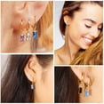thumbnail image 3 of Alexcraft Stud Earrings Set for Women, for Multiple Piercing 14K Gold Plated Studs Earrings and Zirconia Earrings Set, Small Huggie 925 Sterling Silver Post Hoop Chain Earrings Set, 3 of 7