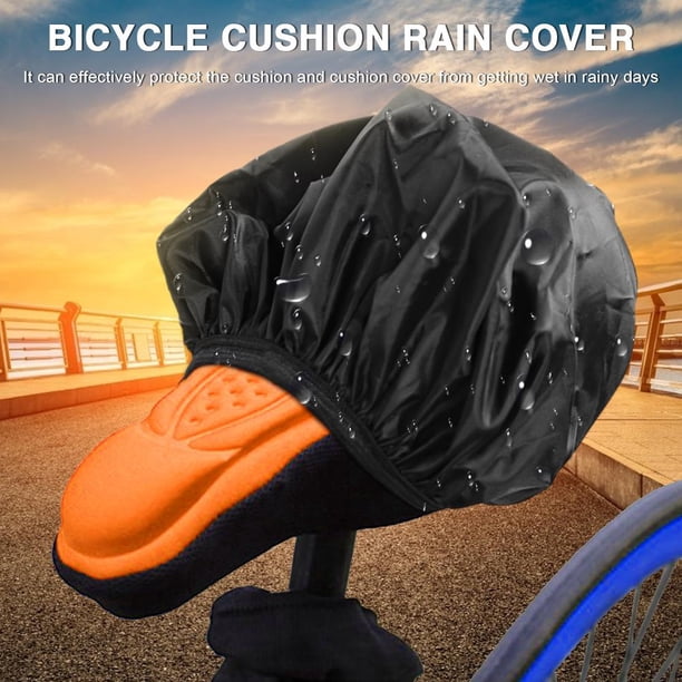 Cubierta de lluvia para asiento de bicicleta de carretera Protector de sillín de bicicleta MTB de silicona impermeable