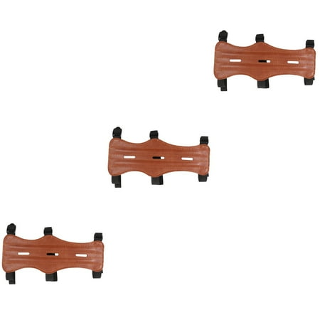 3 Count Archery Accessories Target Practice Gear Brown Arm Guard