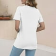 thumbnail image 4 of Womens T Shirts Loose Fit Summer Tops Casual Crew Neck Solid Color Short Sleeve Shirt Women's T-Shirts Graphic Tees White XXL, 4 of 6