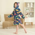 thumbnail image 2 of FORMRS Niños Bathrobe Unisex Hooded Robe Soft Plush Pajamas Sleepwear, Size 2-3T, Rainbow Space Cat, 2 of 7
