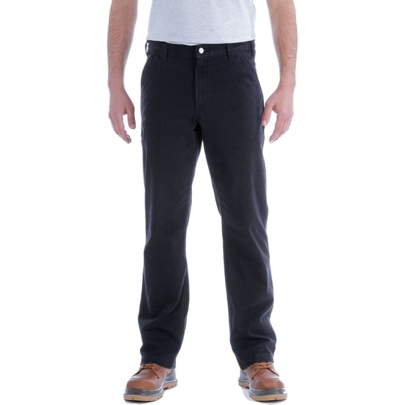 Carhartt Men's Duck Dungaree Workwear Uniform Bottoms, Black, 40W/32L