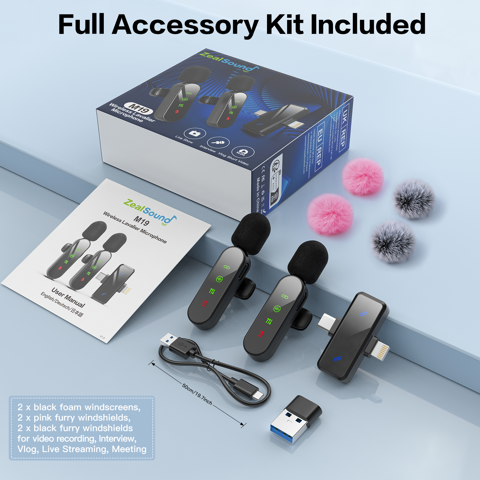 ZealSound Mini Wireless Lavalier Mic with LED Display photo 3
