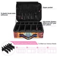 thumbnail image 4 of Large Travel Artist Makeup Bag With Adjustable Dividers &12 Brush Slots Portable Cosmetic Organizer Rainbow Colors, 4 of 7
