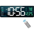 thumbnail image 1 of GHSDFBB Digital Wall Clock Large Display, 16" Large Wall Clocks with Remote Control for Living Room Gym Shop Warehouse Office Garage Decor, Auto Brightness Dimmer Reloj De Pared with Date Week T, 1 of 7