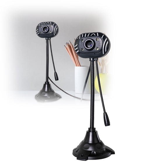 FEISHENTT 360 Degree Rotating Webcam with Auto Focused,Webcam With Built In Microphone & Fill Light USB Computer Camera For Laptop/Desktop No Driver Needed