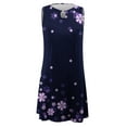 thumbnail image 4 of Samickarr Summer Dresses For Women 2023 Tank Tunic Dress Swing Flowy Sundresses Crewneck Shirt Dresses Sleeveless Floral Print Hollow Out Mini Dresses Loose Casual Dresses Beach Dress For Women, 4 of 4
