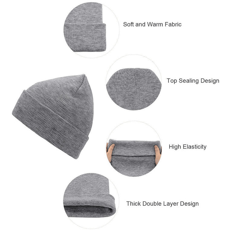 American Trends Unisex Winter Hats, Slouchy Cuffed Beanies, Soft