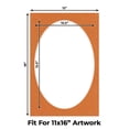 thumbnail image 2 of Basketball Texture Picture Frame Mat for 12x18 Frames - Oval Opening for 11x16 Photos - 25 Mats, 2 of 7