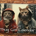 2 Packs by Malibure Calendar,2025 Cat Wall Calendar With Illustrations 2025 Peed Off Cats
