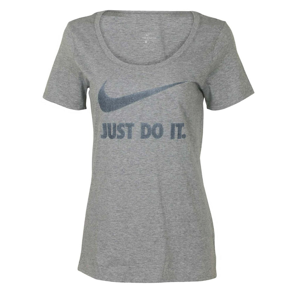 Nike - Nike Women's Just Do It Swoosh T-Shirt (Heather Grey, Medium ...