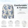 thumbnail image 6 of Picia Daisies Flowers pattern Mens Swim Trunks with Compression Liner Stretch Beach Shorts Quick Dry with Zipper Pockets No-Chafing Board Shorts-Large, 6 of 9