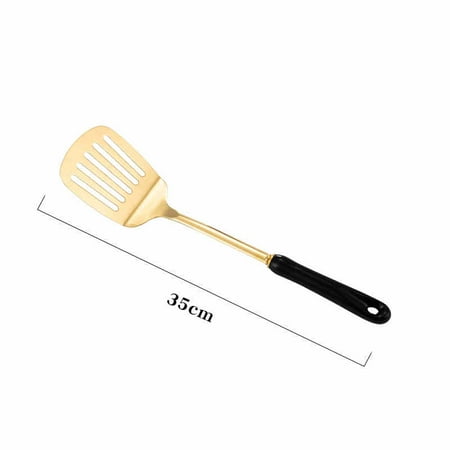 

Homeex Nordic Stainless Steel Kitchen Utensils Spatula Ceramic Handle Black Frying spatula