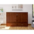 thumbnail image 2 of AFI Hamilton Full Solid Wood Murphy Bed Chest with Built-In Charger in Walnut, 2 of 7