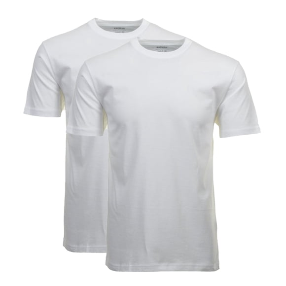 RAGMAN Camiseta para hombres, paquete de 2 - 1/2 manga, camiseta interior, cuello redondo Blanco M (Medium)