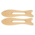 thumbnail image 2 of Wood Massage Tool, 2Pcs Sturdy Beech Wooden Gua Sha Board Fish Shaped  For Family, 2 of 8