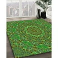 thumbnail image 2 of Ahgly Company Indoor Rectangle Patterned Army Green Area Rugs, 2' x 5', 2 of 6