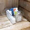 thumbnail image 6 of Isaac Jacobs 3-Pack Medium Clear Plastic Organizer Bins w/Handles, Food Safe, BPA Free, 6 of 6