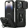thumbnail image 4 of Shockproof Heavy Duty Hard Phone Case with Metal Holder for 16 Pro Max 15 Pro Max 14 Pro Max, 4 of 5