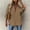 Brown, variant on DuoJiaJ Women Fashion Casual Solid Long Sleeve Lapel Shirt Top With Pockets Women's Work Shirts Beige L