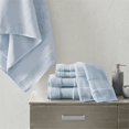 thumbnail image 2 of Madison Park Signature 6-Piece Turkish Cotton Bath Towel Set in Light Blue, 2 of 9
