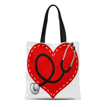 LADDKE Canvas Tote Bag Student Nurse Nursing Personalized School Graduate Cute Reusable Handbag Shoulder Grocery Shopping